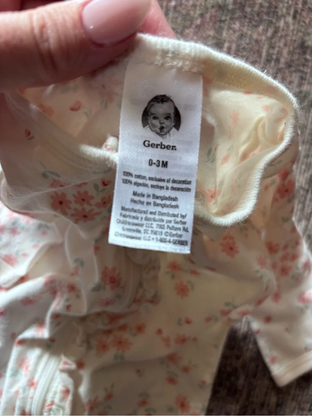 Gerber Footie Pajamas 0-3 M